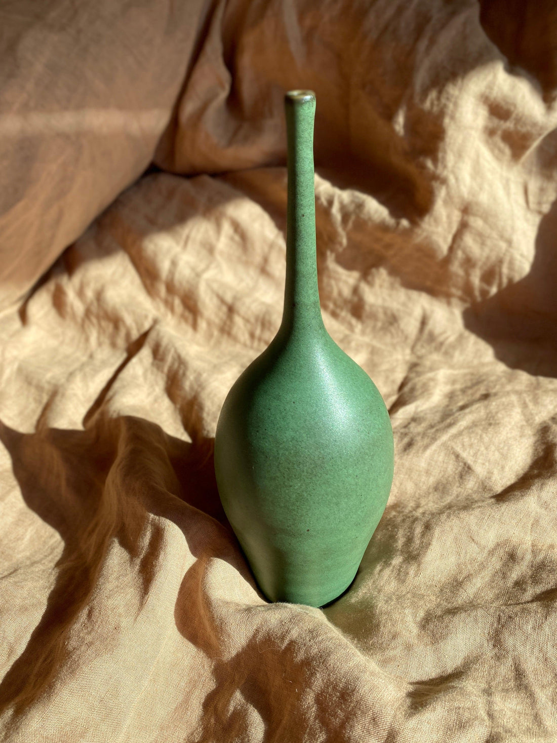 Green decorative bottle No. 6 - Dana Chieco Studio