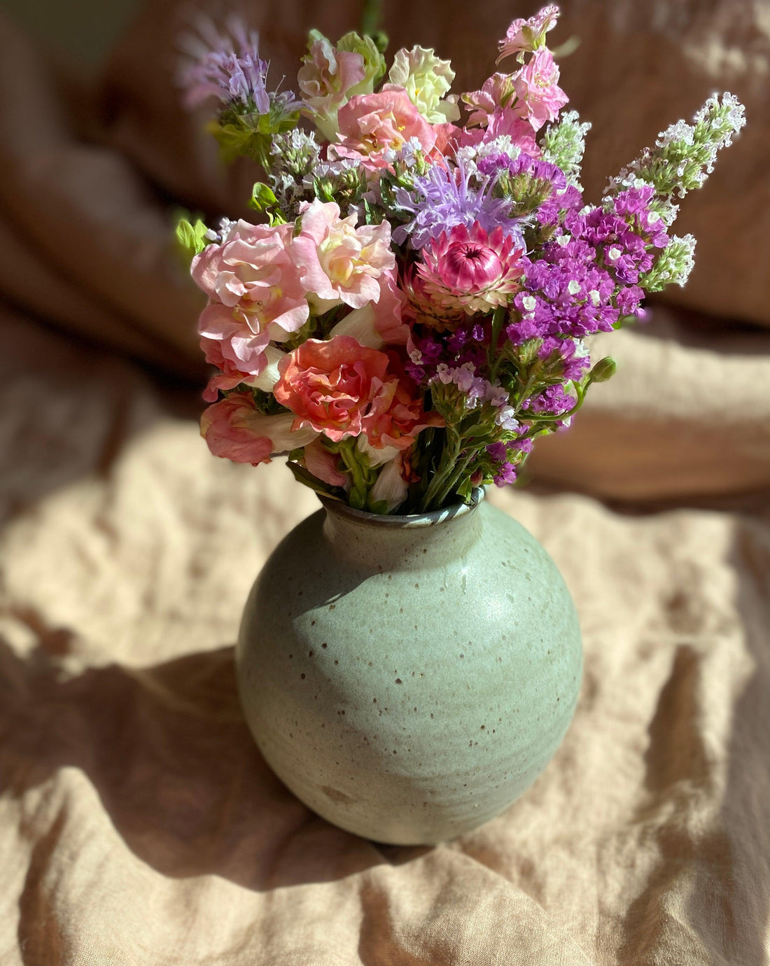 Blue speckled vase No. 4 - Dana Chieco Studio