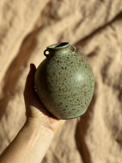 Blue speckled bud vase No. 2 - Dana Chieco Studio