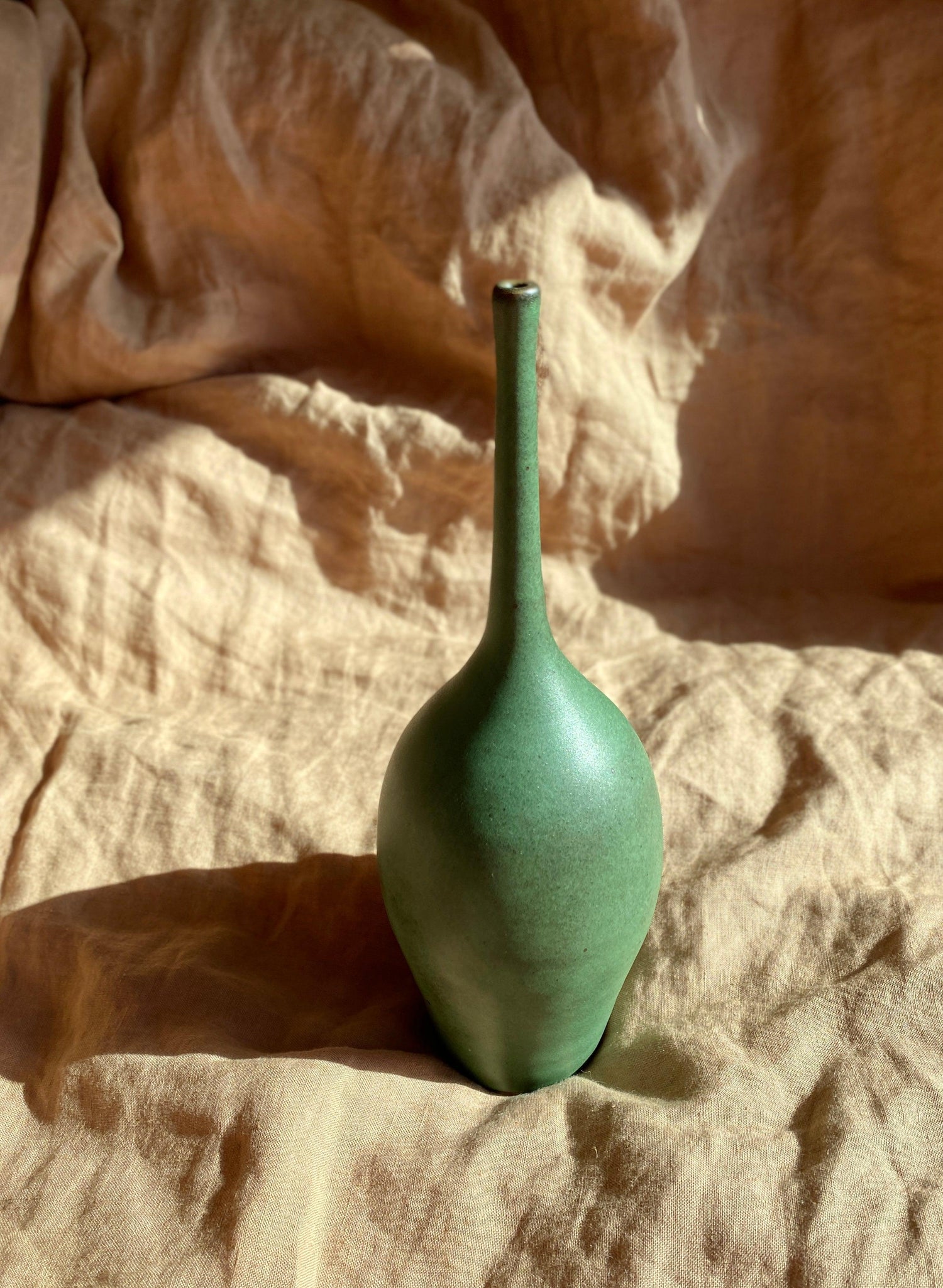 Green decorative bottle No. 6 - Dana Chieco Studio