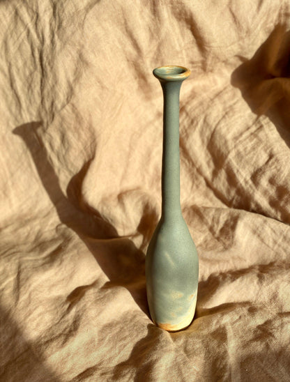 Gray and tan decorative bottle No. 1 - Dana Chieco Studio