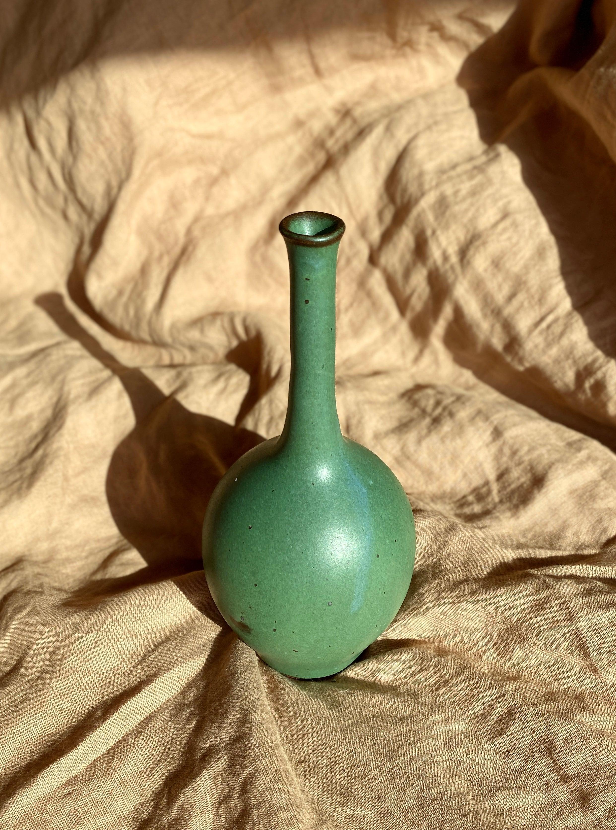 Green decorative bottle No. 13 - Dana Chieco Studio