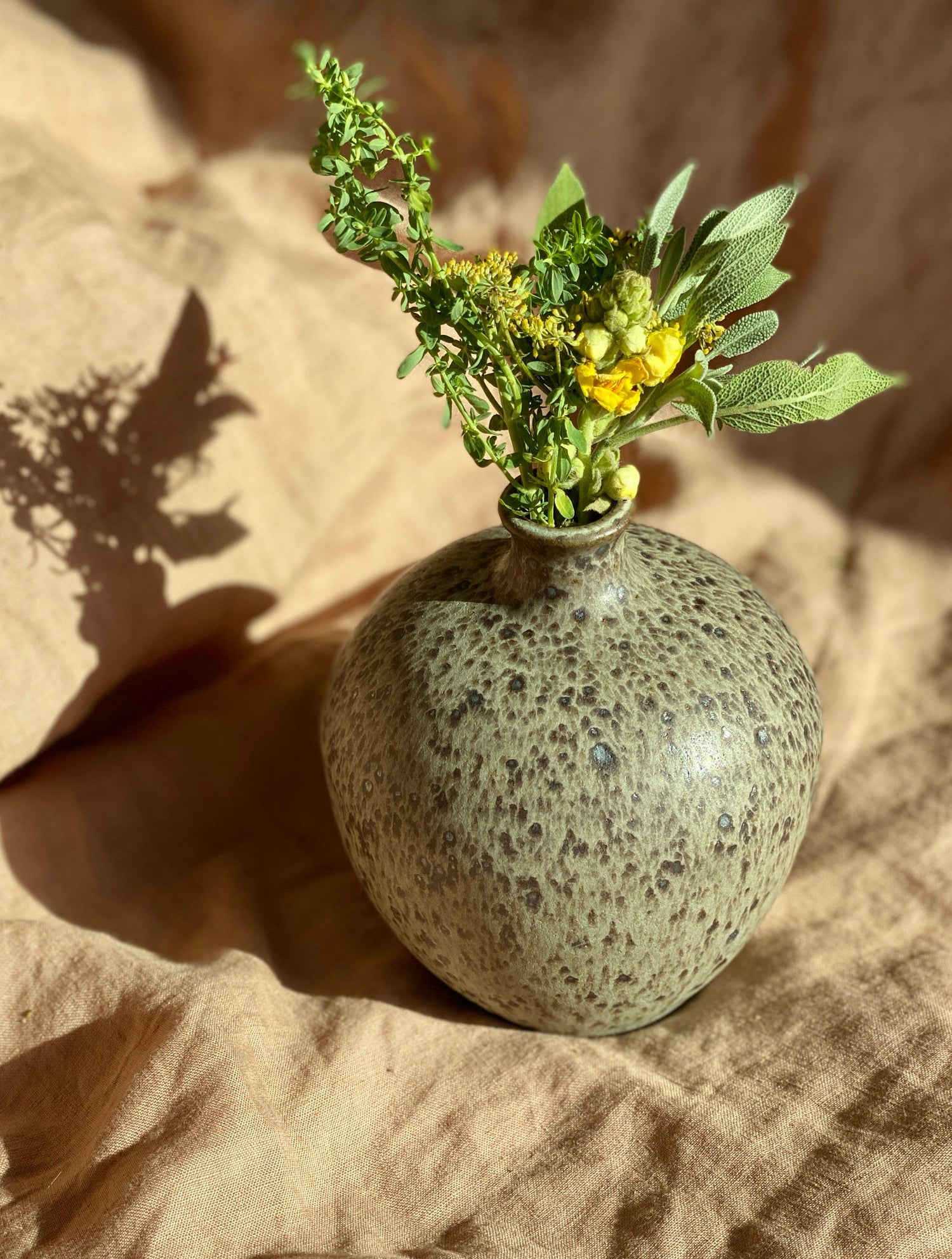 Blue speckled vase No. 3 - Dana Chieco Studio