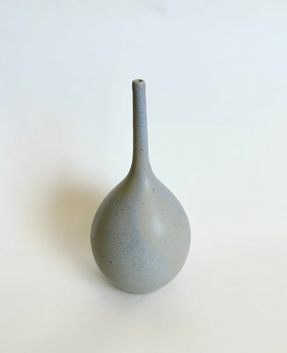 Lavender porcelain skinny-neck teardrop vase