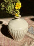 Matte white carved decorative vase No. 1 - Dana Chieco Studio