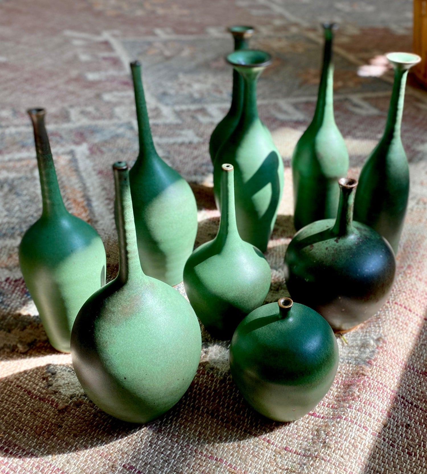 Green decorative bottle No. 4 - Dana Chieco Studio