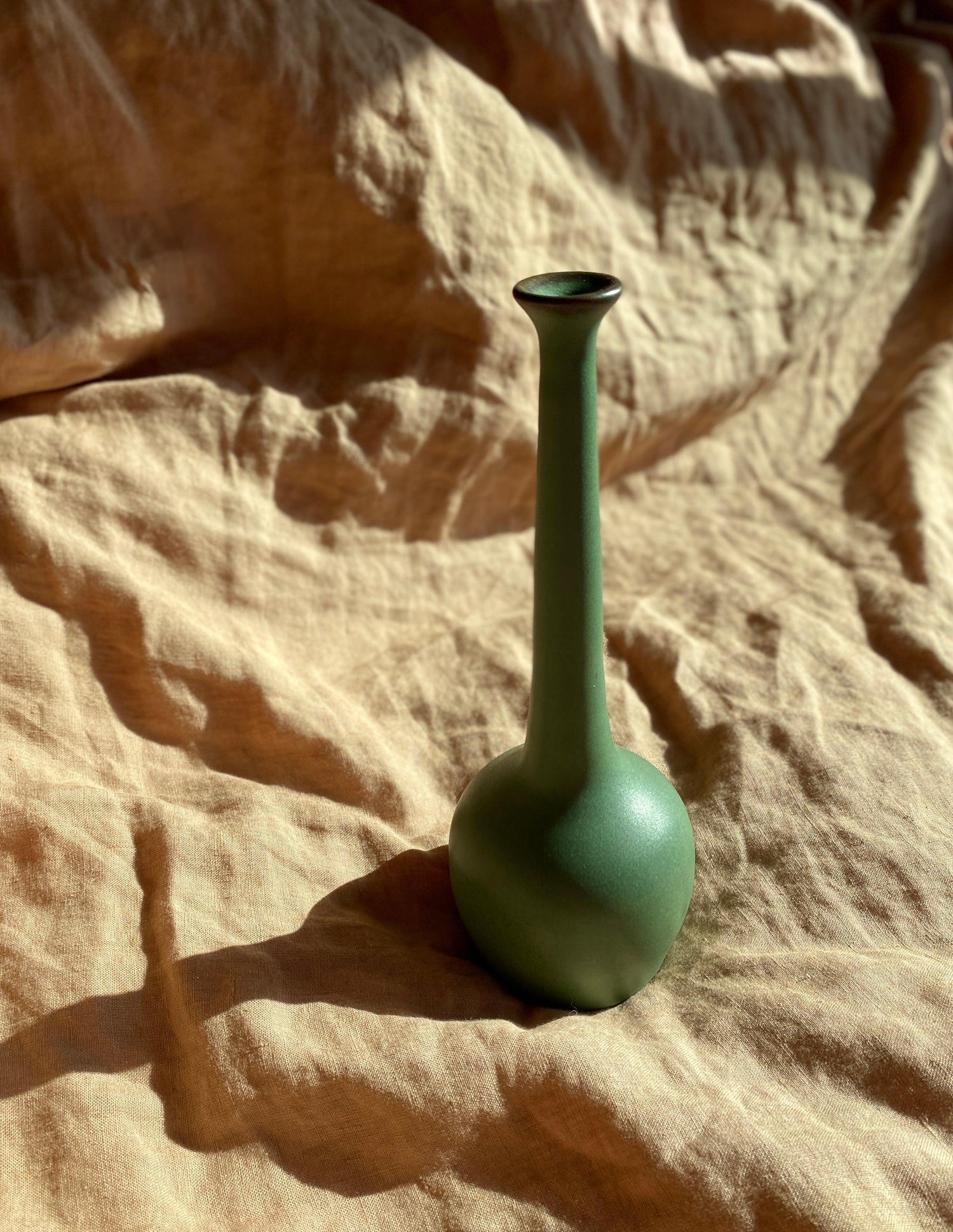Green decorative bottle No. 8 - Dana Chieco Studio