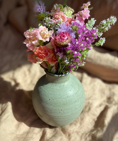 Blue speckled vase No. 4 - Dana Chieco Studio