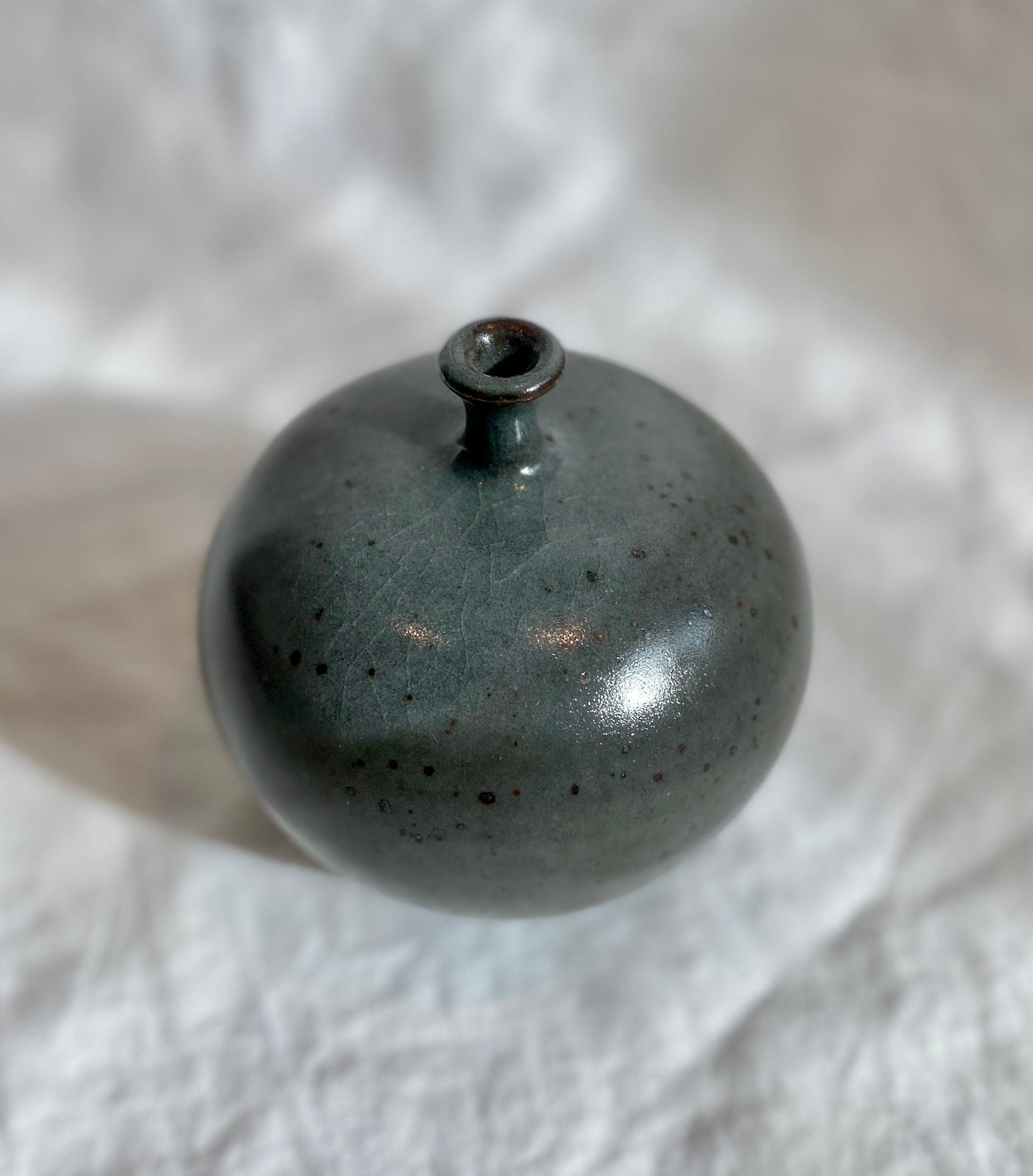 Black clay with celadon no. 2 - Dana Chieco Studio