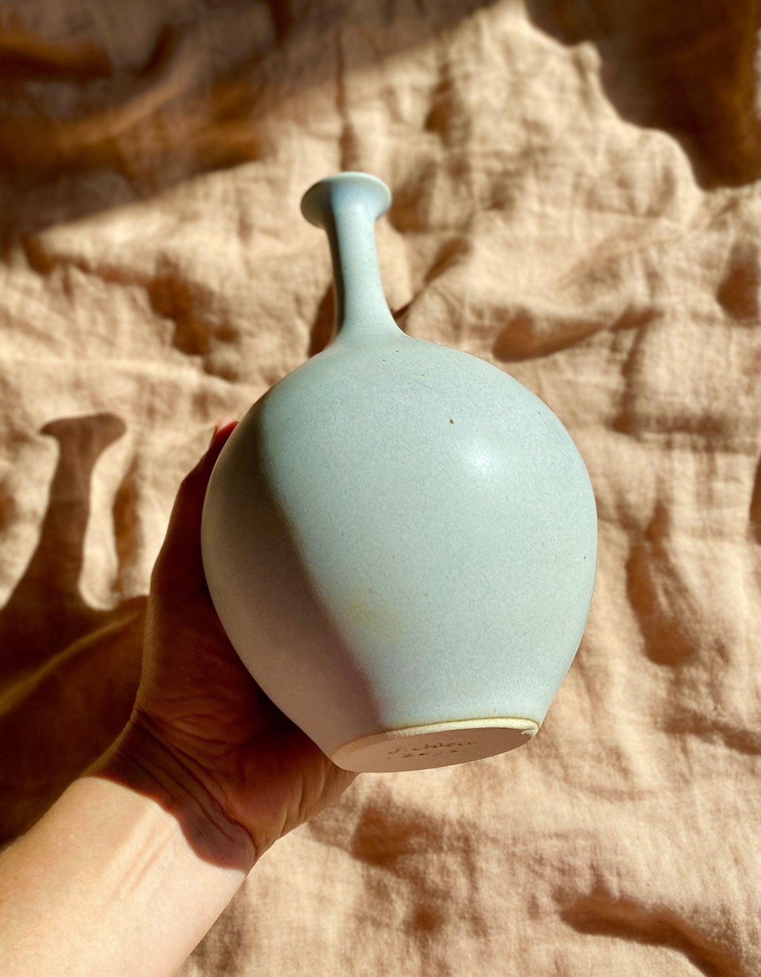 Lavender bottle-neck wide vase No. 1 - Dana Chieco Studio