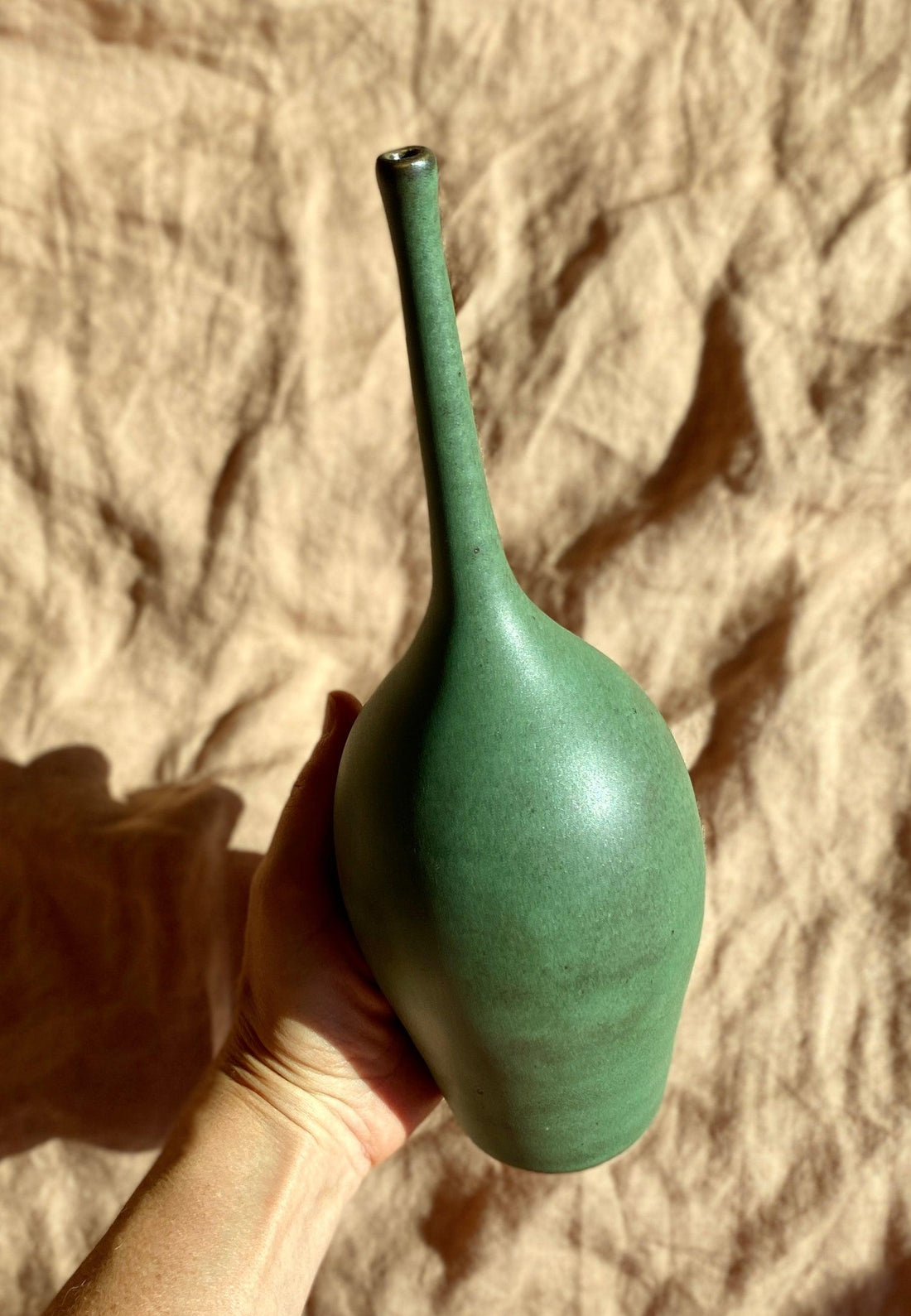 Green decorative bottle No. 6 - Dana Chieco Studio