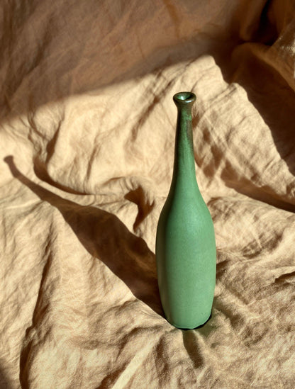 Green decorative bottle No. 12 - Dana Chieco Studio