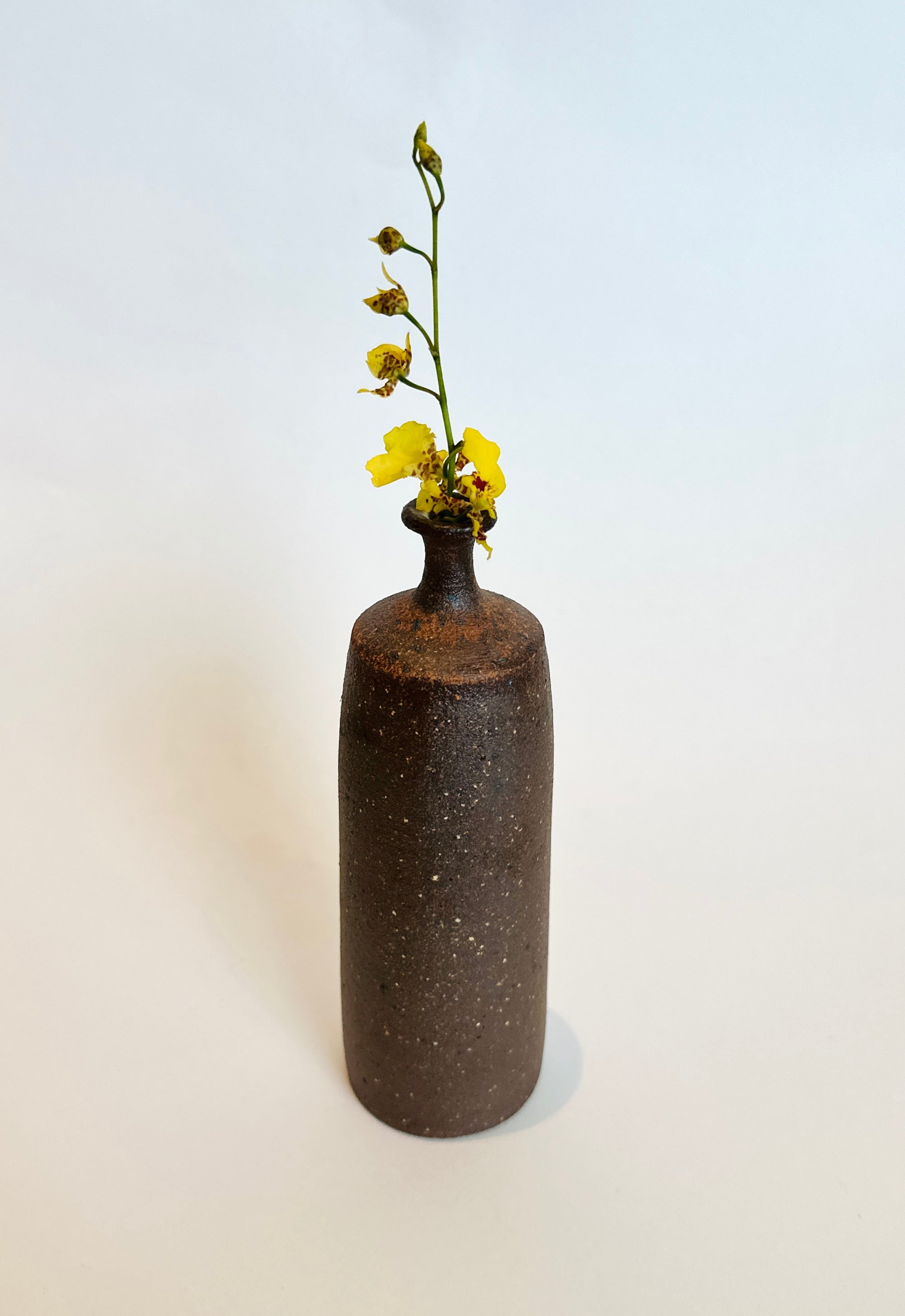 Unglazed clay slim vase no. 6